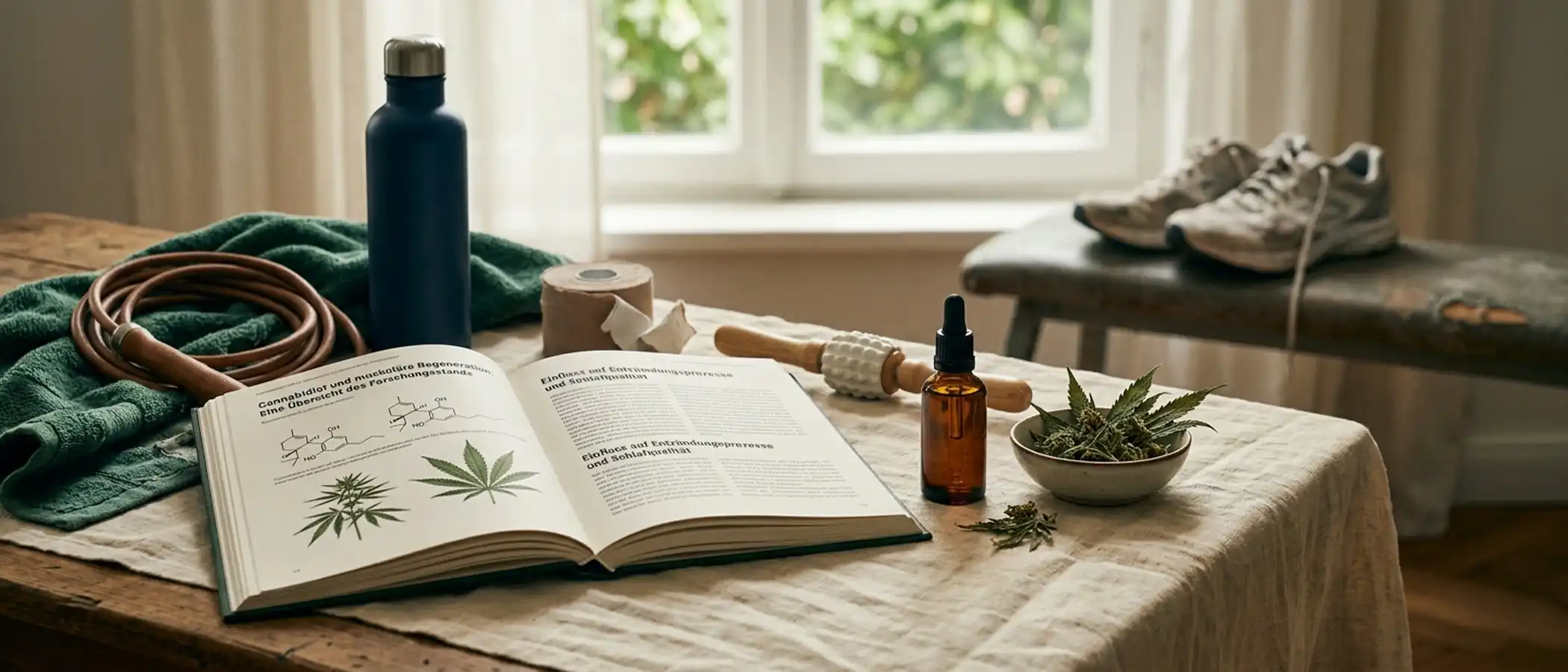 CBD und Sport (Forschungsstand) — redaktionelles Titelbild von CBDWissen