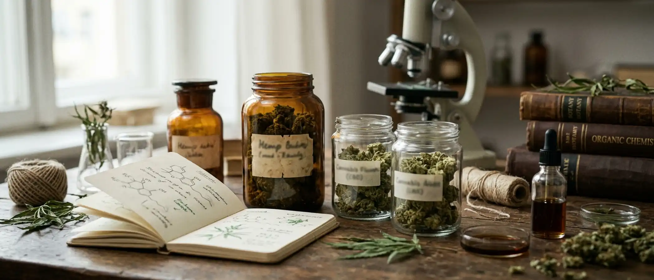CBD vs. THC (Vergleich) — redaktionelles Titelbild von CBDWissen