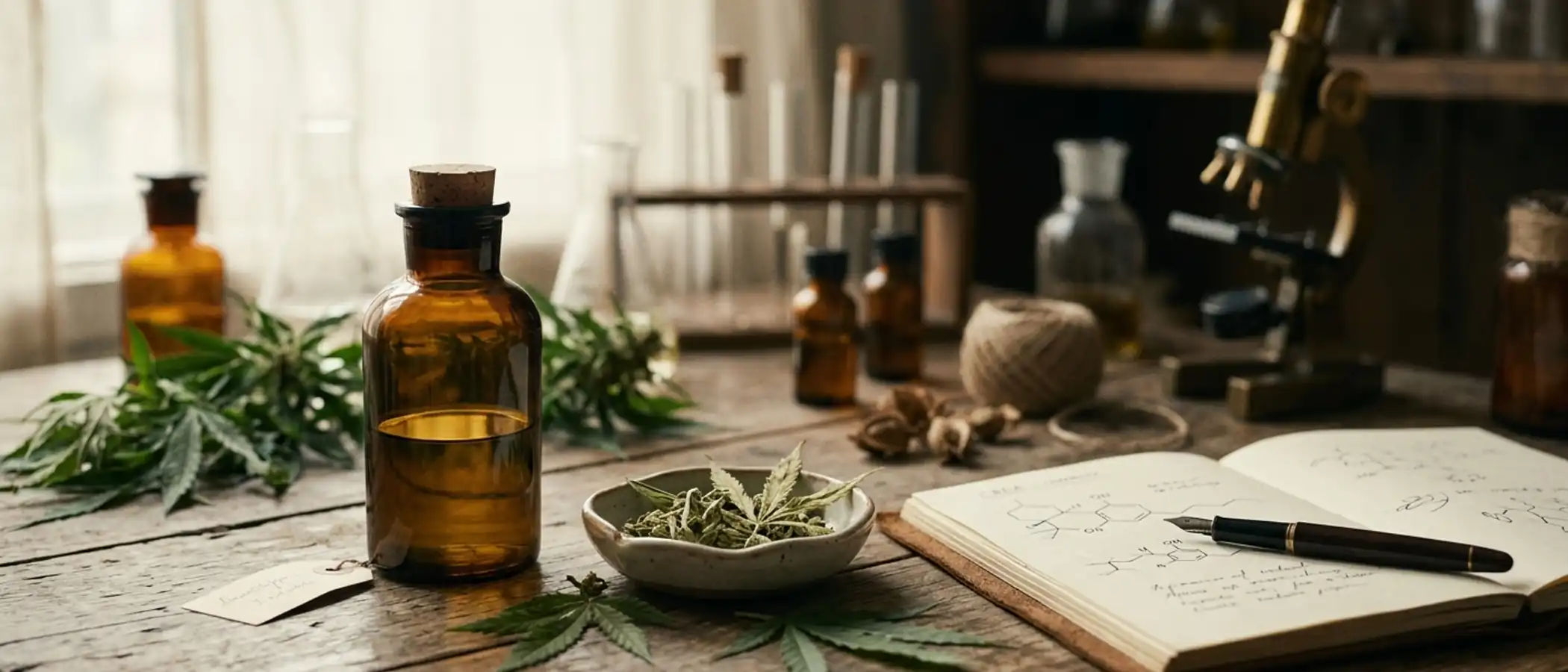 Cannabidiolsäure (CBDA) — redaktionelles Titelbild von CBDWissen