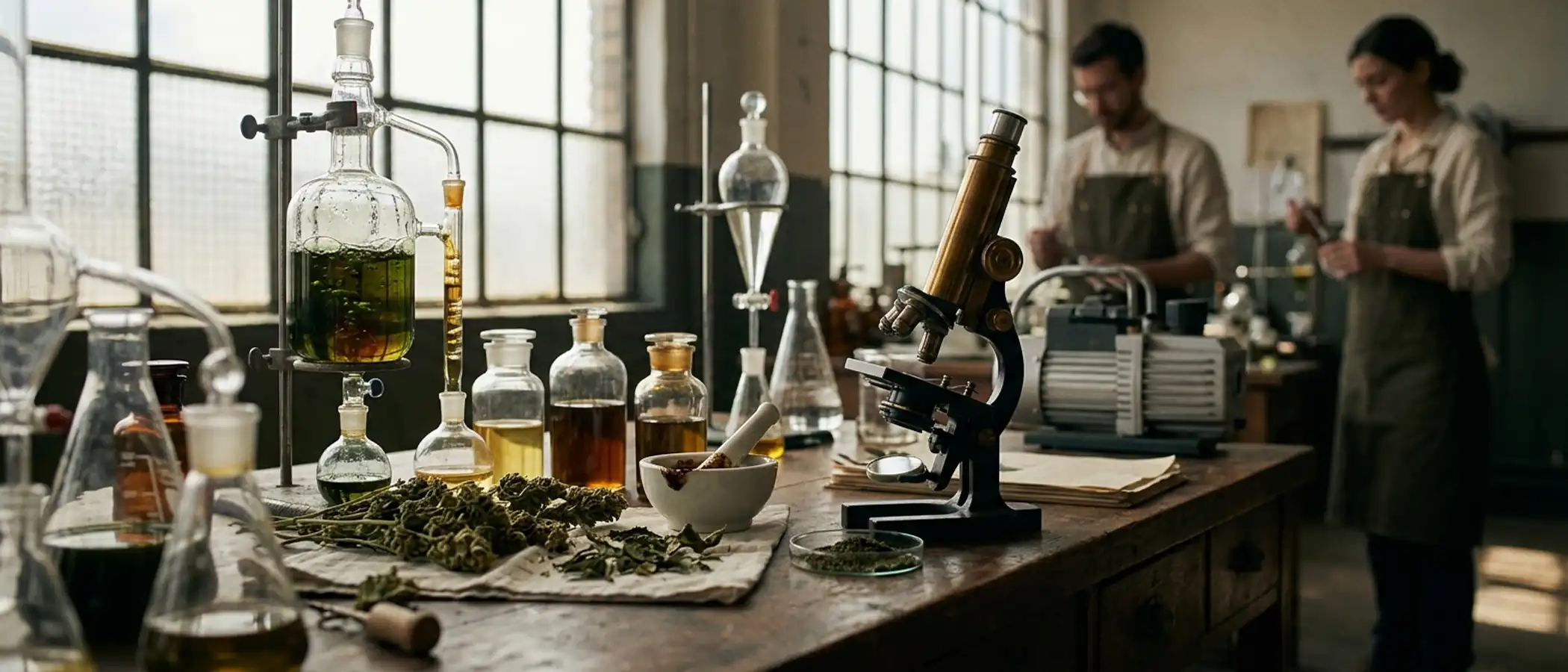 CBD-Extraktion und Herstellung — redaktionelles Titelbild von CBDWissen