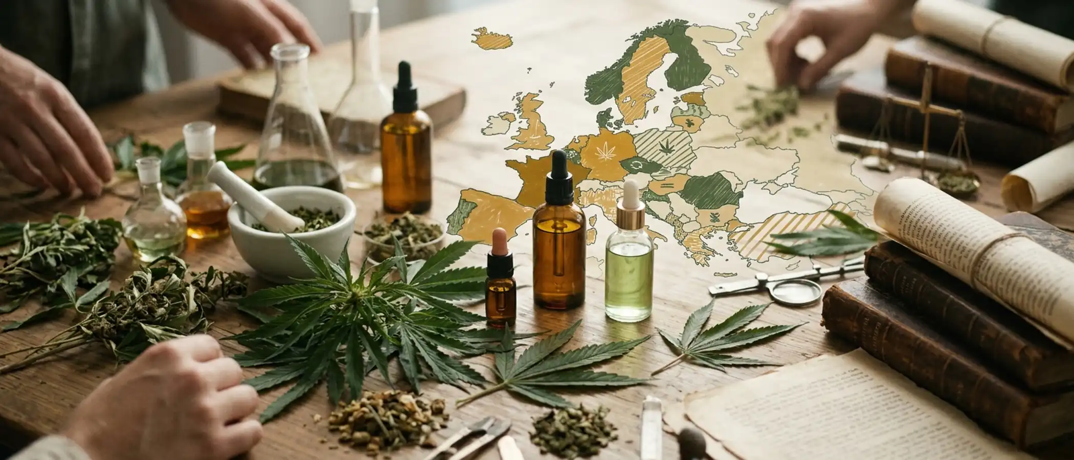 CBD-Rechtslage in europäischen Ländern im Vergleich — redaktionelles Titelbild von CBDWissen