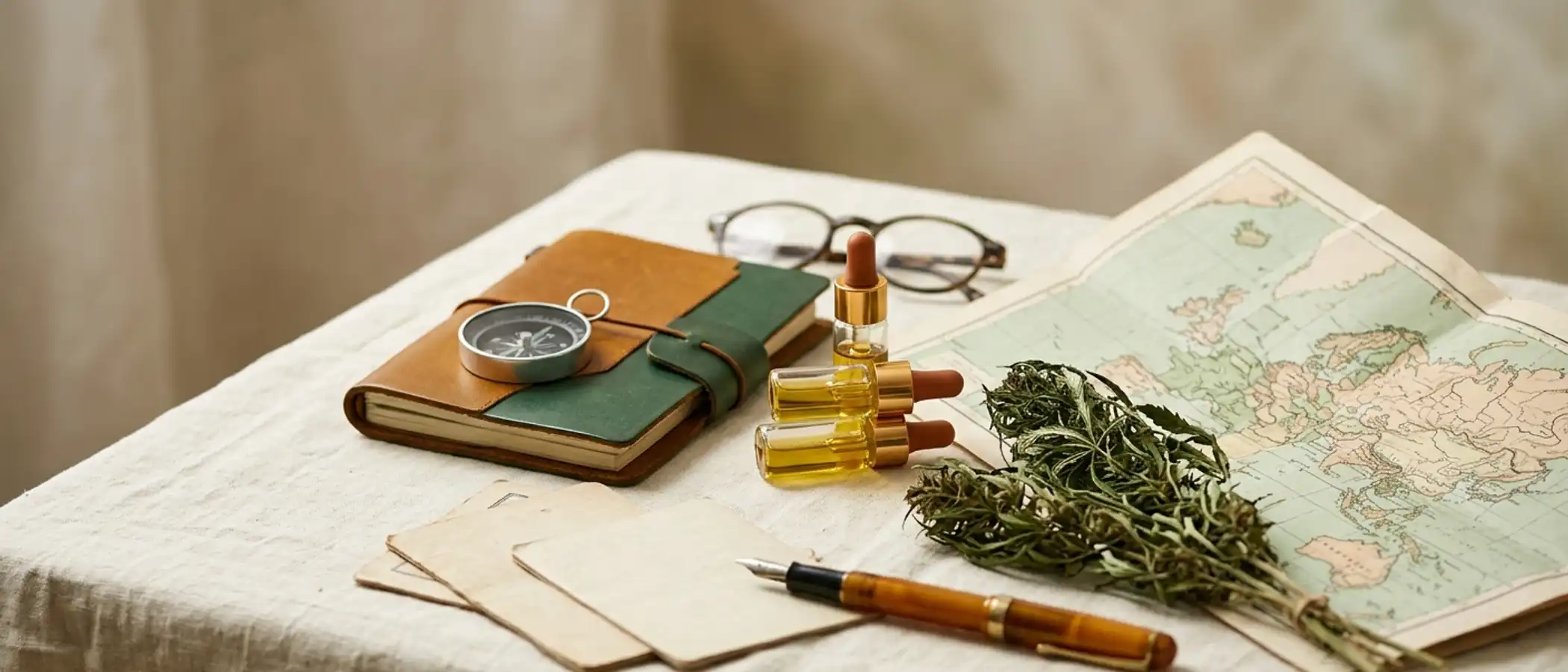 Reisen mit CBD über Landesgrenzen — redaktionelles Titelbild von CBDWissen