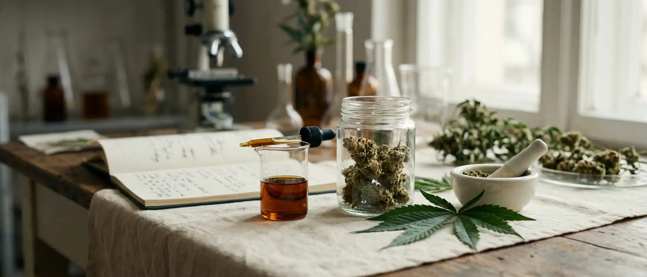 Tetrahydrocannabinolsäure (THCA) — redaktionelles Titelbild von CBDWissen